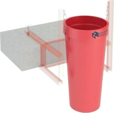 Секция мусоропровода POLIMER GROUP «Профи» красная (с цепями) [SMS15]