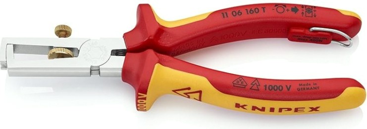 Съемник изоляции диэлектрический KNIPEX 1106160T 1000 V, 160 мм [KN-1106160T]