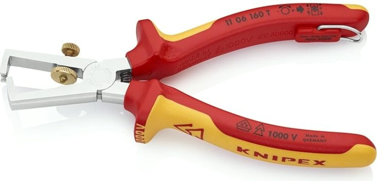 Съемник изоляции диэлектрический KNIPEX 1106160T 1000 V, 160 мм [KN-1106160T]