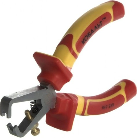 Съемник изоляции диэлектрический Кобальт 647-239 клещи для снятия 160 мм, cr-v
