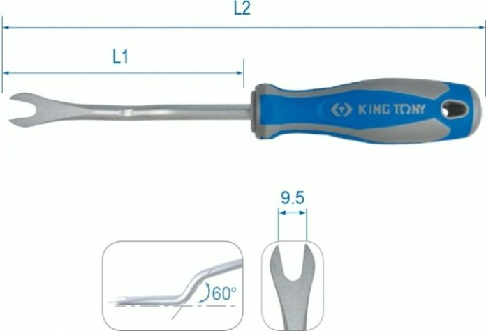 Съемник клипс обшивки салона KING TONY 43280212 120 мм