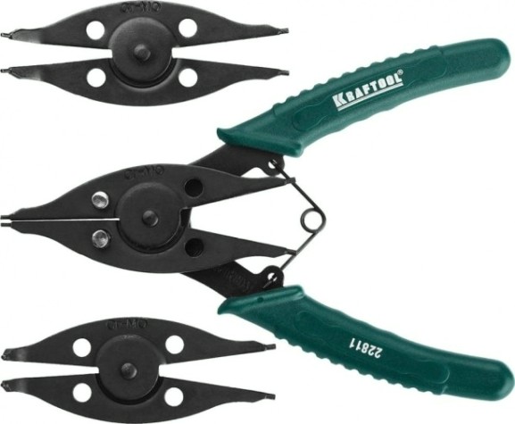 Съемник KRAFTOOL 22811 стопорных колец внешний/внутренний, 12-в-1