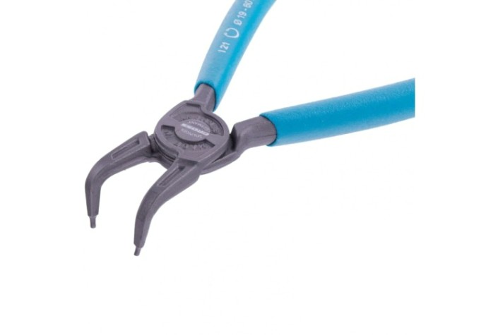 Съемник стопорных колец GROSS 18343 165 мм, для внутренних (19-60 мм), изогнутые губки Съемник стопорных колец GROSS 18343 165 мм, для внутренних (19-60 мм), изогнутые губки