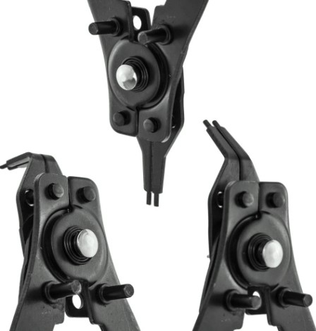 Съемник стопорных колец Кобальт 246-463 в наборе с 4 насадками.