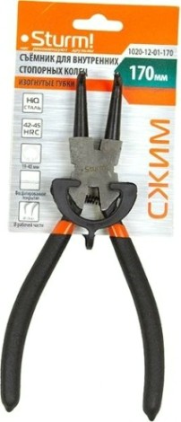 Съемник стопорных колец Sturm 1020-12-01-170 170мм, изогнутые губки, сжим