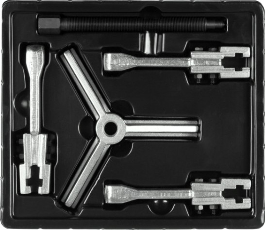 Съемник ЗУБР Профессионал раздвижной 3-захватный, 150 мм [43312-180-150]