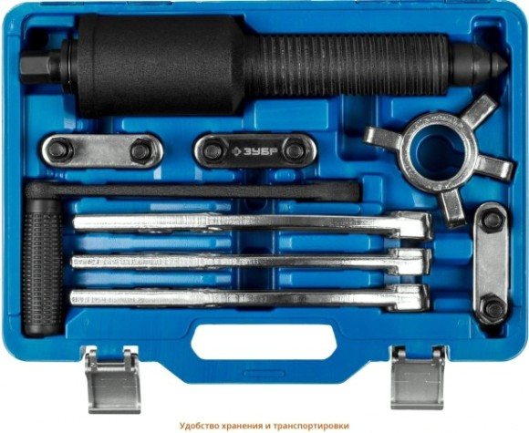 Съемник ЗУБР Профессионал редукторный универсальный, 10 т [43301-10]