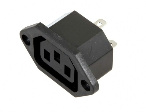 Сетевое гнездо REXANT 11-0002 на корпус ("мама" контакт) (уп. 25 штук)