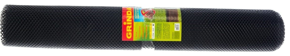 Сетка газонная GRINDA 9х9 мм против кротов, цвет черный, 1х10 м [422285]