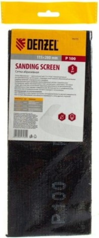 Сетка шлифовальная Denzel 75 171 p 100, 115х280 мм, 5 шт. [75171]