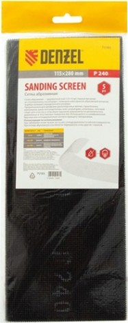 Сетка шлифовальная Denzel 75 183 p 240, 115х280 мм, 5 шт. [75183]