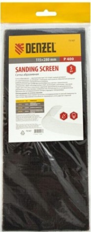 Сетка шлифовальная Denzel 75 187 p 400, 115х280 мм, 5 шт. [75187]