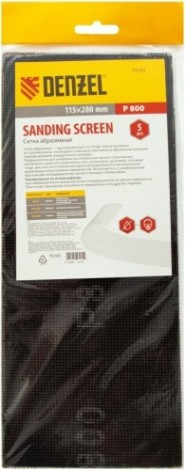 Сетка шлифовальная Denzel 75 191 p 800, 115х280 мм, 5 шт. [75191]