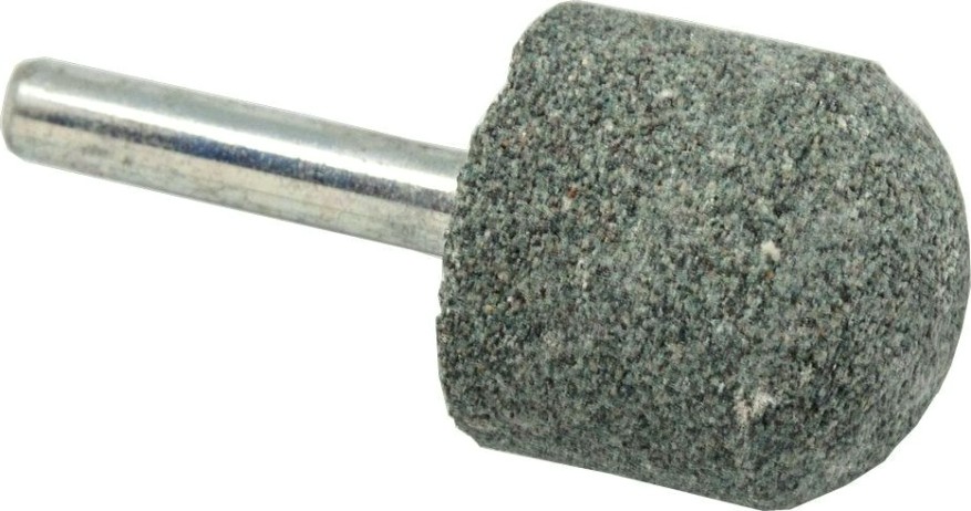 Шарошка алмазная ПРАКТИКА 25х25 мм, карбид кремния, закругленная хвост 6 мм [641-312]