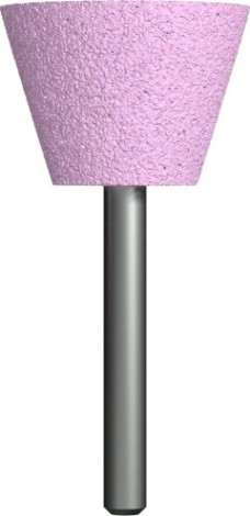 Шарошка алмазная ПРАКТИКА 35х25 мм, оксид алюминия, трапециевидная хвост 6 мм [641-220]