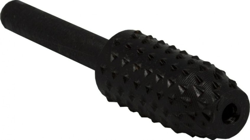 Шарошка по дереву ПРАКТИКА 13х28 мм, стальная, конусная усеченная хвост 6 мм [648-380]