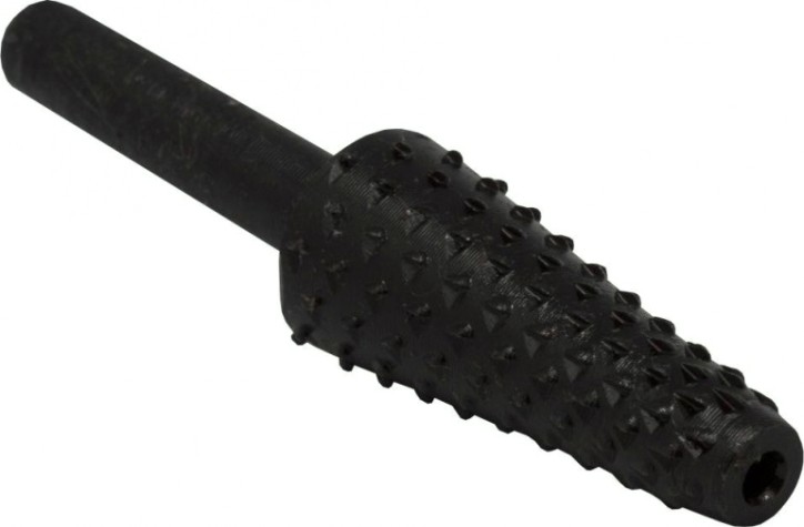 Шарошка по дереву ПРАКТИКА 13х32 мм, стальная, конусная удлиненная хвост 6 мм [648-366]