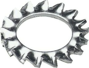 Шайба 10 мм DIN6798 стопорная с внешними зубьями Шайба 10 мм DIN6798 стопорная с внешними зубьями