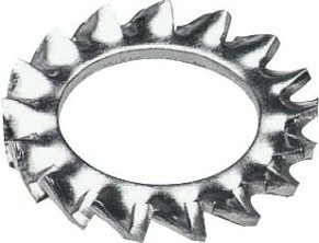 Шайба 3 мм DIN6798 стопорная с внешними зубьями