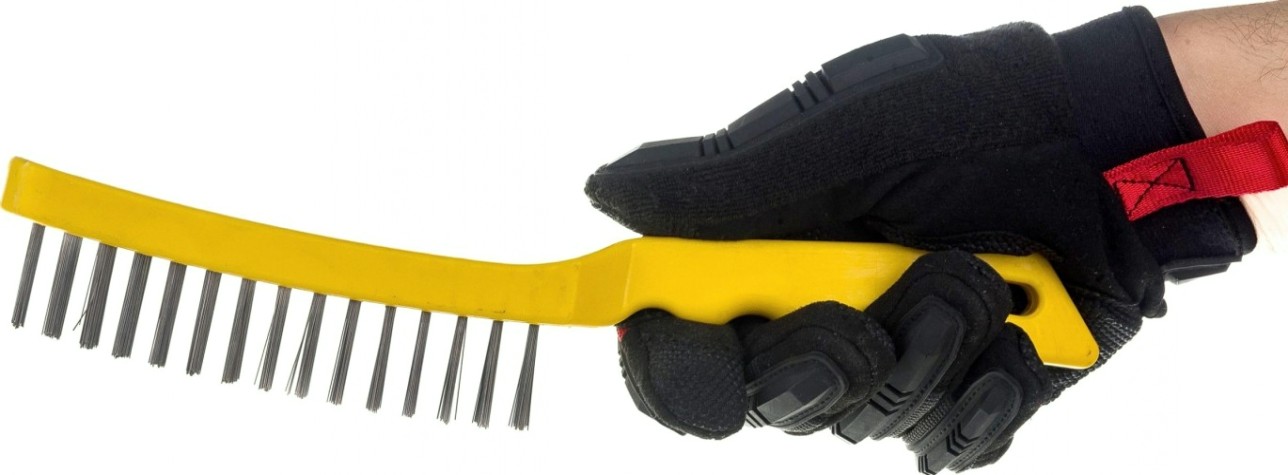 Щетка Biber 70914 4-рядная, стальная с пластиковой ручкой [Тов-141226]