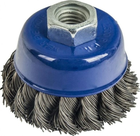 Щетка чашеобразная витая для УШМ ПРАКТИКА 65 мм; М14 032-454 [032-454]