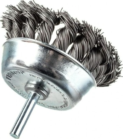 Щетка для дрели КРАТОН чашечная усиленная d75 мм [1 11 01 005]