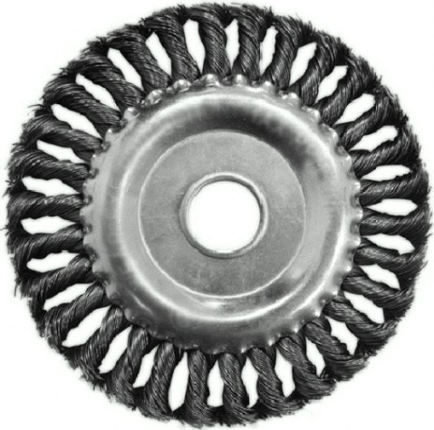 Щетка для УШМ Biber 70 984 дисковая витая 175мм с переходником [тов-076230]