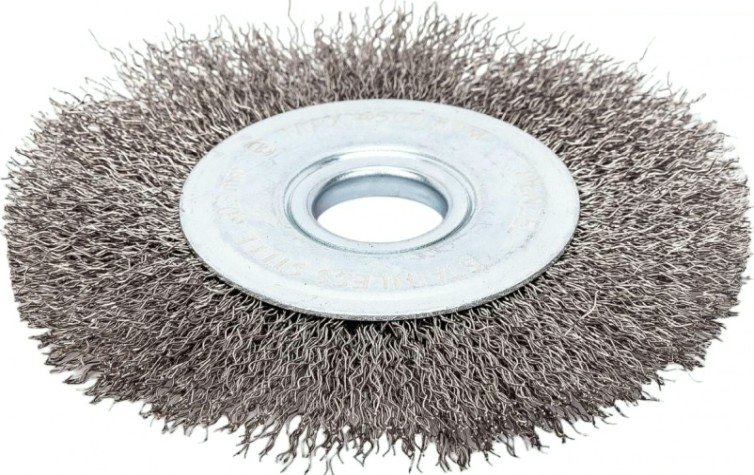Щетка для УШМ Denzel 746 563 125 мм, нержавеющая проволока 0,3 мм [746563]