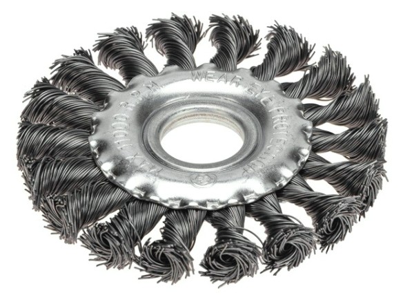 Щетка для УШМ Kranz KR-91-1200 крученая стальная проволока, 100мм