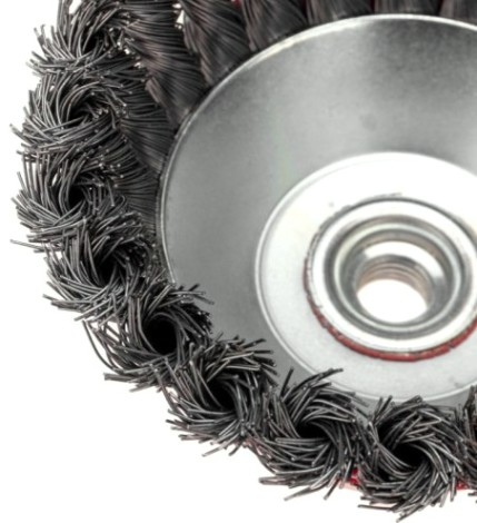 Щетка для УШМ Kranz KR-91-1235 чашечная крученая стальная проволока, 125мм, М14