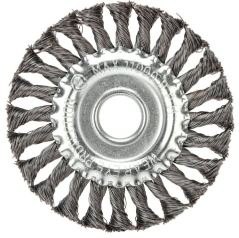 Щетка для УШМ Kranz KR-91-1238 крученая стальная проволока, 125мм