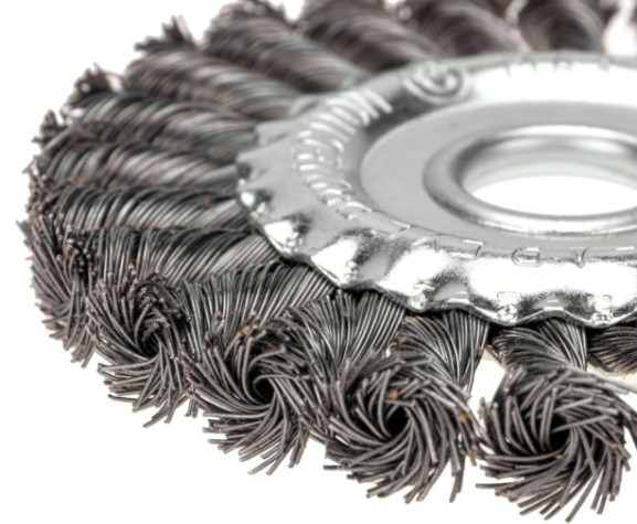 Щетка для УШМ Kranz KR-91-1238 крученая стальная проволока, 125мм