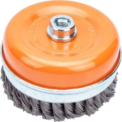 Щетка для УШМ КРАТОН чашечная усиленная (круч. проволока) d125 мм M14 [1 11 02 011]