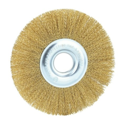 Щетка для УШМ КРАТОН дисковая (латун. проволока) d100х22,2 мм [1 11 02 018]