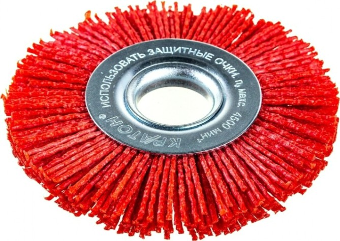 Щетка для УШМ КРАТОН дисковая (нейлон с абразивом) d125х22,2 мм [1 11 02 021]
