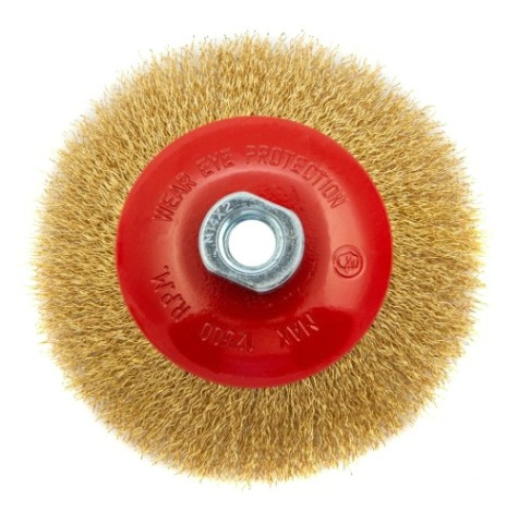 Щетка для УШМ MATRIX 125 мм, М14 "тарелка", витая проволока// [74616]