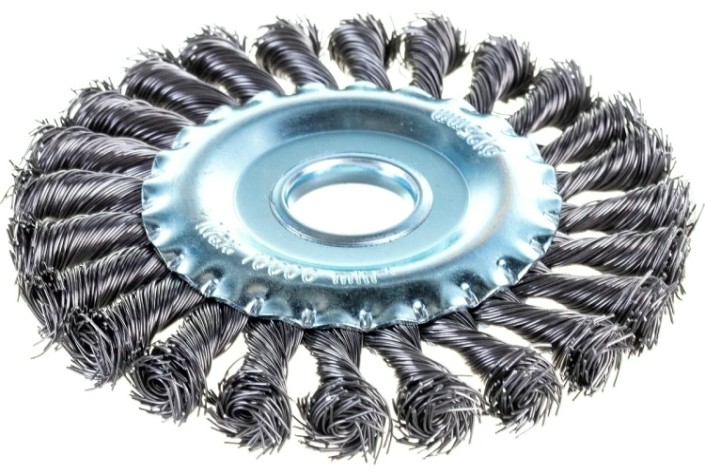 Щетка для УШМ Mirax 125 х 22,2мм плетеные пучки стальной проволоки 0,5мм [35140-125]