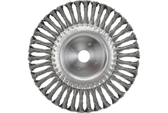 Щетка для УШМ Mirax 200 х 22,2мм плетеные пучки стальной проволоки 0,5мм [35140-200]