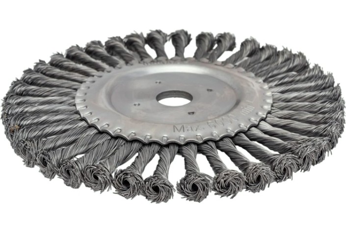 Щетка для УШМ Mirax 200 х 22,2мм плетеные пучки стальной проволоки 0,5мм [35140-200]