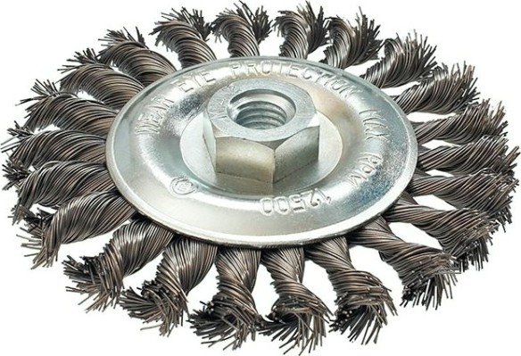 Щетка для УШМ ПРАКТИКА 115 мм М14 радиальная, витая [242-625]