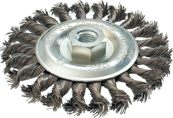 Щетка для УШМ ПРАКТИКА 175 мм, М14 радиальная, витая [242-670]