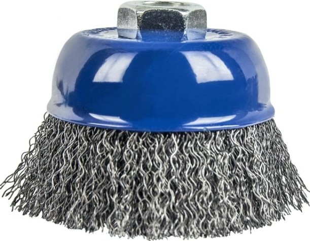 Щетка для УШМ ПРАКТИКА 75 мм М14 чашеобразная, мягкая [032-430]