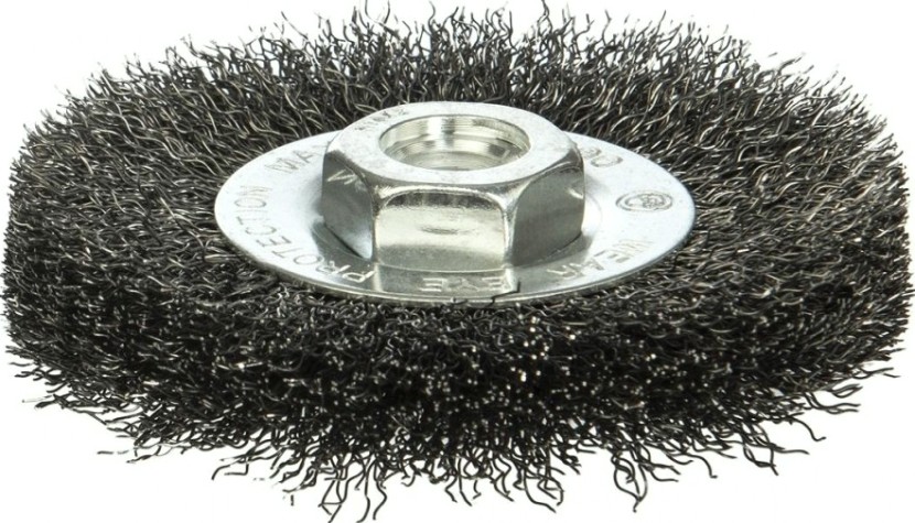 Щетка для УШМ Профоснастка № 496 D100 мм М14*2 Эксперт SS с гофр проволокой (нерж) [20804011]