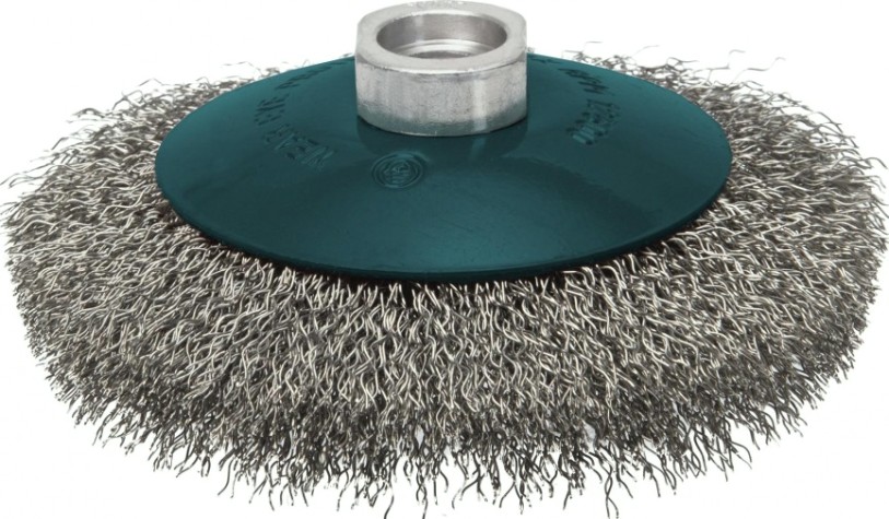 Щетка для УШМ Профоснастка № 55 Мастер D100 мм М14*2 коническая, гофрированная [20105001]