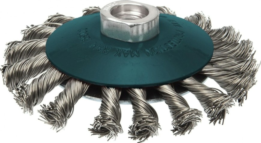 Щетка для УШМ Профоснастка № 62 Мастер D115 мм М14*2 коническая, жгутовая [20106002]