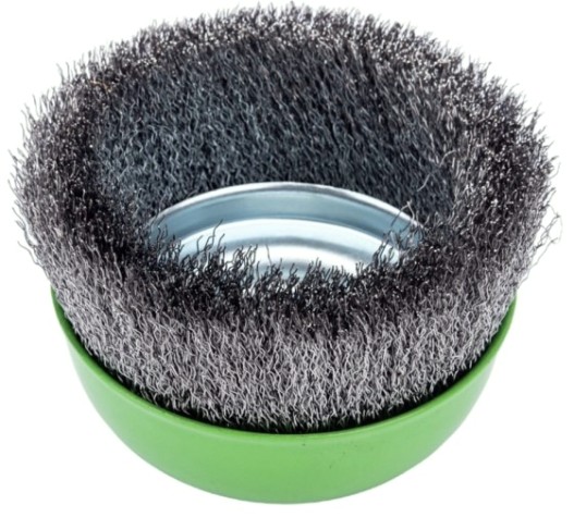 Щетка для УШМ СИБРТЕХ 125 мм, М14 "чашка", витая проволока 0,3 мм// [746067]