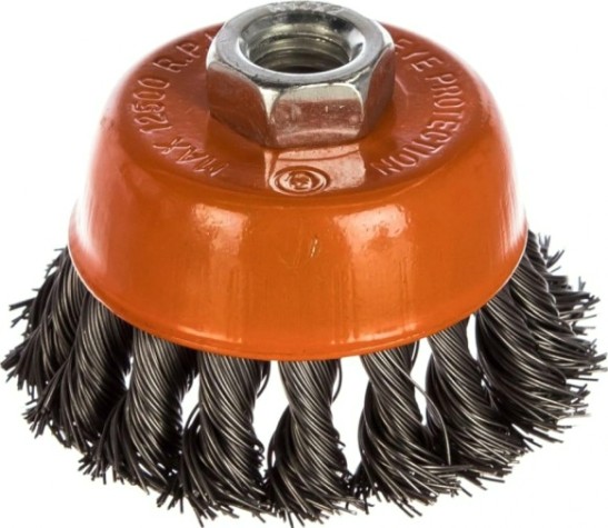 Щетка для УШМ Sturm 5 240 202 чашка м14, d75мм, витая стальная проволока [5240202]