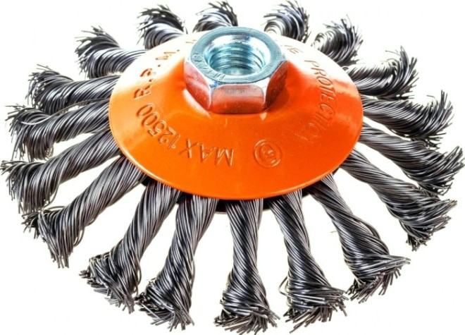 Щетка для УШМ Sturm 5 240 401 м14, d115мм,витая.стальная проволока [5240401]