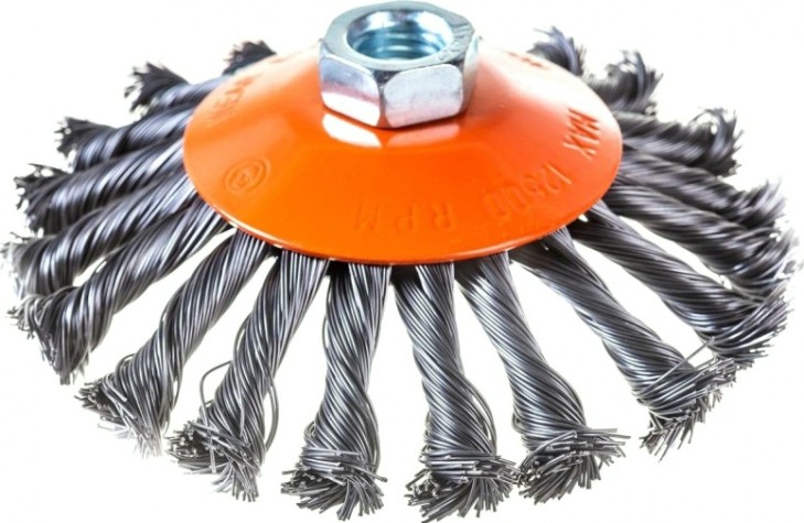 Щетка для УШМ Sturm 5 240 402 м14, d125мм,витая.стальная проволока [5240402]