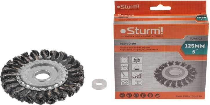 Щетка для УШМ Sturm 5 240 702 витая стальная проволока [5240702]